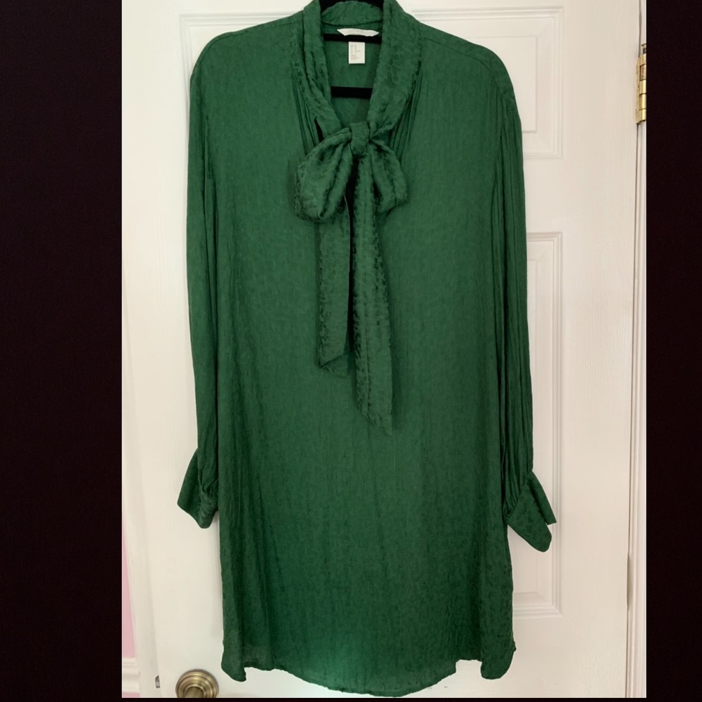 H&M dress emerald color size 10